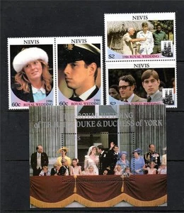 NEVIS MNH 1986 SG406-409 & MS410 ROYAL WEDDING SET OF 4 & M/S - Bild 1 von 1