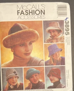 McCall's Pattern 3895 * Fashion Accessories * 6 HATS  - Picture 1 of 2