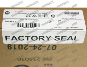 AB 1756-IV32 /A ControlLogix 32 Point 12/24VDC D/I Module New Expedited Shipping - Picture 1 of 6