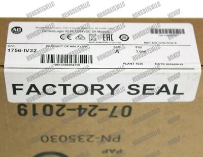 AB 1756-IV32 /A ControlLogix 32 Point 12/24VDC D/I Module New Expedited Shipping - Image 1 of 4