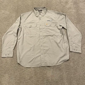 Camisa Carhartt Para Hombre XL Gris Fuerza Calce Relajado Abotonada Ligera Bordada - Imagen 1 de 12