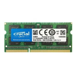 Crucial DDR3L 8GB 1600MHz DDR3L 204-Pin RAM Laptop Memory PC3L-12800 - Picture 1 of 2