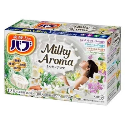 Kao Babu Milky Aroma Assortment, 1 box (12 tablets, Transparent Type) - Image 1 of 2
