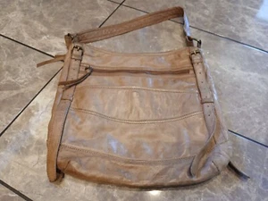 OASIS brown leather handbag 14 inches x 14 inches - Picture 1 of 9