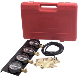 Motorcycle Engine Tuning Tool 4-Carb Synchronizer Kit with Universal Fittings - Bild 1 von 12