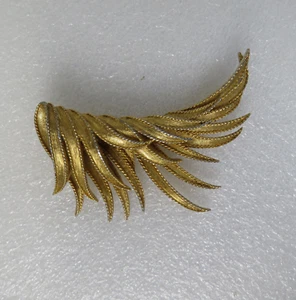 Broche/Pin Boucher Grande Firmado y Numerado Vintage Tono Dorado - Imagen 1 de 6