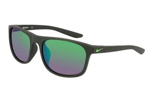 Nike Unisex Endure 59mm Mirrored Square Sunglasses Matte Sequoia Gray CW4650-355 - Picture 1 of 3