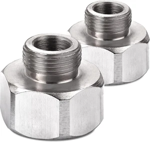 Faucet Supply Line Adapter, Female to Male Hose Adapter G3/8 to G1/2 Compressio - Picture 1 of 6