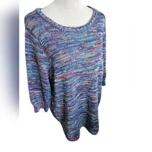 Kim Roger's curvy multicolor knit sweater size 1X. - Picture 1 of 15