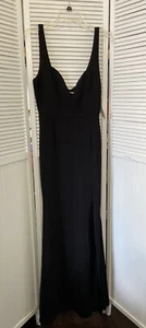 Tobi Womens Dress M Black Sleeveless Long Evening Gown Hi Slit NWT Formal Prom - Picture 1 of 15