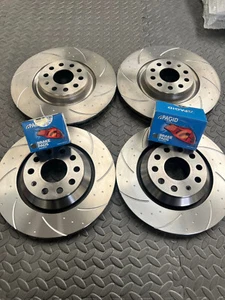 Audi S3 8V Quattro Dimpled Grooved Brake Discs Pagid Pads Front & Rear - Picture 1 of 1