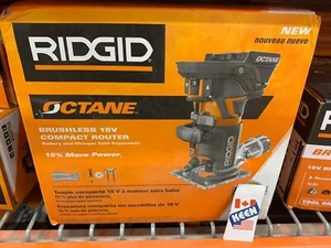 RIDGID CANADA 18V Cordless Brushless Compact Fixed Base Router (Tool Only) - Picture 1 of 15