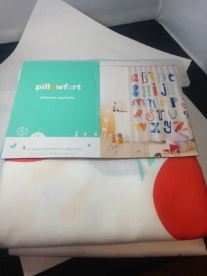 Pillowfort ABC Cortina de Ducha Niños Baño Alfabeto 72x72 Nuevo Foto 1 de 3