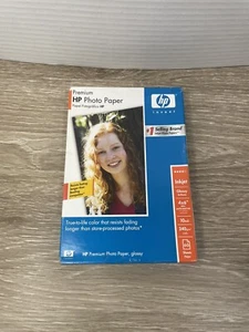 HP Premium Glossy Photo Paper 4 x 6. 60 Blatt werkseitig versiegelt. Q1989A - Bild 1 von 2