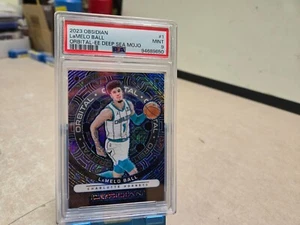 LaMelo Ball 2023-24 Obsidian Orbital Electric Etch Deep Sea Mojo /5 PSA 9 - Picture 1 of 2