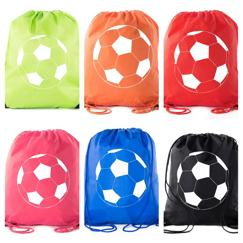 Mochila con cordón de fútbol para fiestas de cumpleaños, eventos de equipo Foto 1 de 1