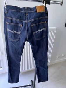 Nudie Jeans Delgado Finn Orgánico Seco Crudo Embo Denim Jeans Para Hombre Talla W 32 L 32 - Imagen 1 de 12
