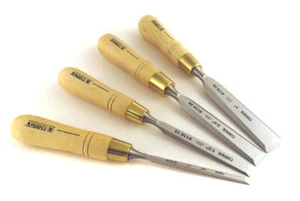 Narex 4 Piece Premium Imperial Bevel Edge Chisel Set - 1/4", 1/2", 3/4", 1" - Picture 1 of 3