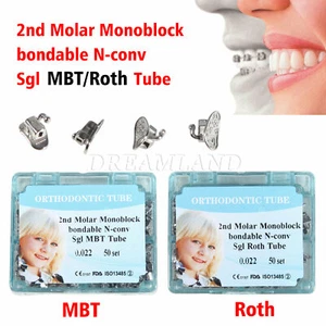 50 juegos de tubos bucales de ortodoncia dental segundo molar no convertibles Roth/MBT 022 - Imagen 1 de 7
