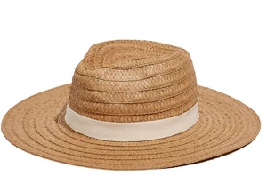 NUEVO SOMBRERO DE PAJA TRENZADO MADEWELL CÁLIDO NUEZ MOSCADA MD832 S-M S M CINTA DE MARFIL - Imagen 1 de 11