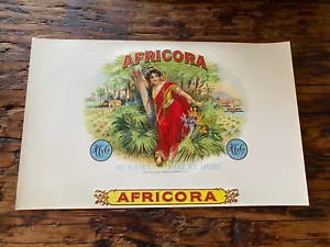 Caja de cigarros en relieve Africora Mi Fama Por El Orbe etiqueta interna alrededor de 1910. - Imagen 1 de 2