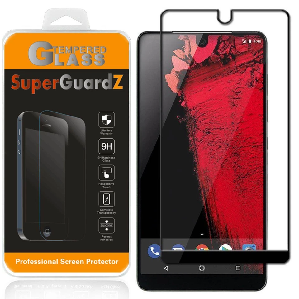 2-PACK FULL COVER Tempered Glass Screen Protector For Essential Phone / PH-1 - Image 1 of 4