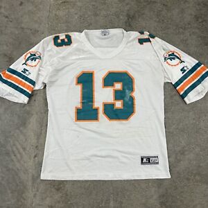 Vintage Starter Dan Marino Miami Dolphins #13 White Football Jersey Size X-Large