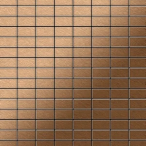 Mosaico azulejo macizo metal titanio cepillado cobre 1,6 mm fuerte Bauhaus-Ti-AB - Imagen 1 de 5