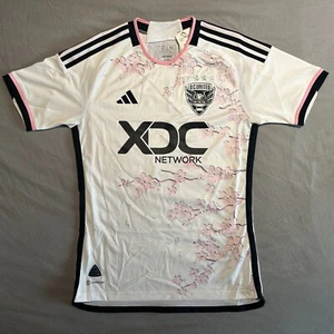 DC United Cherry Blossom  23/24 Adidas Authentic Soccer Jersey White Slim Small - Picture 1 of 18