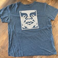 Extremely Rare Vintage Mid 90's Obey Giant Men's T-Shirt Size Large Blue MINT!