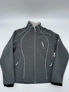 Snozu Women's Softshell Jacket XL Full Zip Fleece Lined Zip Pockets Black EUC - Picture 1 of 9