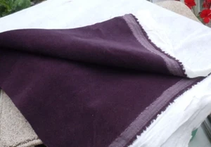 Kirby Design: Velvet fabric Ref 5000/68 Smooth Midnight Purple FR 140cm x 1m - Picture 1 of 5