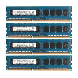 HYNIX 32GB KIT(4x 8GB) 2RX8 PC3-10600E-9-11-E3 DDR3-1333Mhz ECC Memory RAM DIMM - Picture 1 of 4