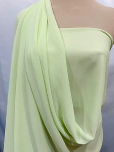CREPE GEORGETTE FABRIC SAGE 1152. 60" BTY CLOTHING, SEMI SHEER - Picture 1 of 12