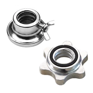 2Pcs Anti-Slip Hex Nut Spin-Lock Collar Screw For Barbell Dumbbell Weight - Picture 1 of 14