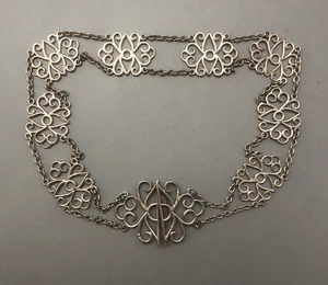 Victorian Silver Nurses Belt Lawrence Emanuel Birmingham 1899 63cm 116g ABEZX - Picture 1 of 6