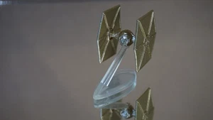 Micro Machines Star Wars Imperial TIE Fighter Hasbro Gold Series w/ Stand - Picture 1 of 7