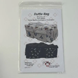 Duffle Bag Sports Bag Uncut Sewing Pattern aqp-214 24"x10"x10" Carry All - Picture 1 of 2