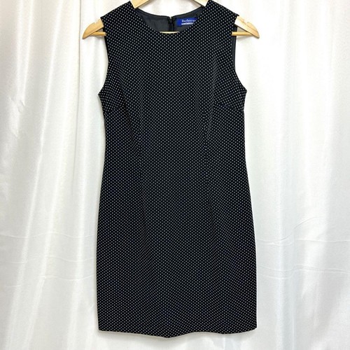 Abito Burberrys Blue Label senza maniche motivo a pois L poliestere nuovo