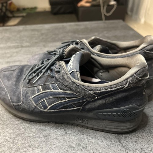 Scarpe da corsa Asics Tiger Gel Respector uomo 11US blu scuro scamosciate ottime condizioni usate