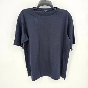 Sofie D’Hoore T-Shirt einfarbig dunkelblau Kurzarm Rundhals Basic Baumwolle 40 M/L - Bild 1 von 7