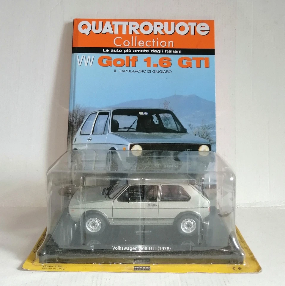 VOLKSWAGEN GOLF GTI 1978 CON FASCICOLO QUATTRORUOTE SCALA 1/24 - Immagine 1 di 1