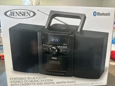 JENSEN Portable Stereo Bluetooth CD Music System with Cassette and Digital AM/FM - Image 1 of 4