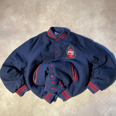 Vintage Pepsi Cola Soda Harley Davidson Varsity Button Up Jacket - Image 1 of 4