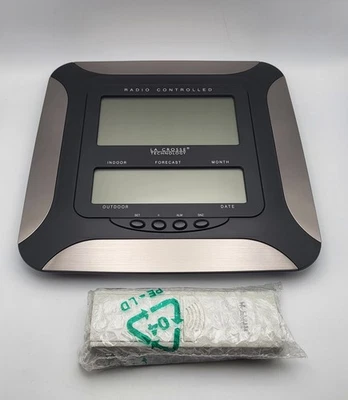 La Crosse Technology Atomic Digital Wall Clock WS-8256U-AL w/ Temperature Sensor - Image 1 of 4