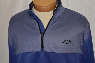 Pullover púrpura CALLAWAY XL de poliéster suave polar 1/4 cremallera para hombre L/S Foto 1 de 4
