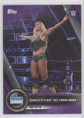 2020 WWE Women's Division SmackDown Purple /99 Charlotte Flair def Ember Moon - Image 1 of 2