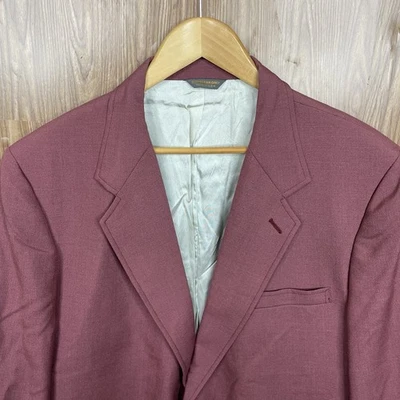 Kuppenheimer Sport Coat Mens 44L Light Scarlet Double Vented Brass Metal Buttons - Image 1 of 4