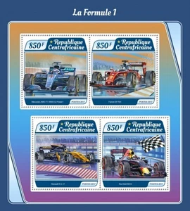 África Central - Coches de Fórmula 1 2017 - Hoja de 4 sellos - CA17510a - Imagen 1 de 1