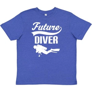 Inktastic Future Diver Scuba Diving Youth T-Shirt Water Sports Childs Boys Dive - Picture 1 of 2